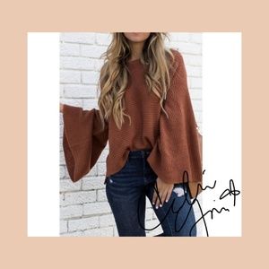 Bell sleeve sweater
